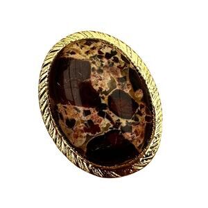 Leopard Jasper Brooch and Pendant